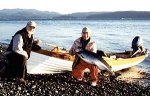 A professional guide with a large catch, using a Hilmark Boat!